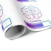 Papier Cadeau chargement du cerveau (Coin rond)