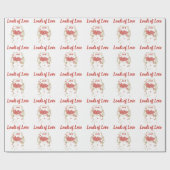 Papier Cadeau Charges d'amour Camion Vintage avec Monogramme (Plat)