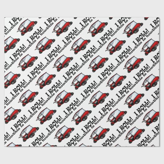 Papier Cadeau chariot de golf (Plat)
