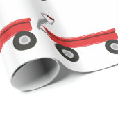 Papier Cadeau Chariot rouge (Coin rond)