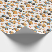 Papier Cadeau Chariots de construction papier d'enrobage (Coin)