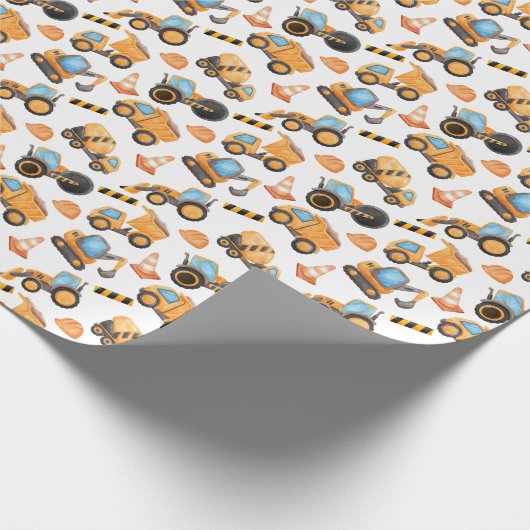 Papier Cadeau Chariots de construction papier d'enrobage (Coin)