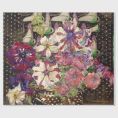 Papier Cadeau Charles Rennie Mackintosh - Petunias (Plat)