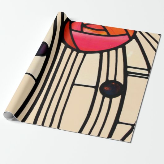 Papier Cadeau Charles Rennie Mackintosh Vitrail (Déroulé)