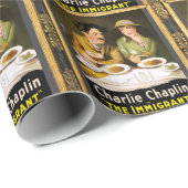 Papier Cadeau Charlie Chaplin/The Immigrant Wrapping Paper (Coin rond)