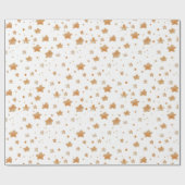 Papier Cadeau Charmant Gold Star (Plat)