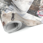 Papier Cadeau Charmant vacances d'hiver Animaux de compagnie Ama (Coin rond)