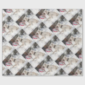 Papier Cadeau Charmant vacances d'hiver Animaux de compagnie Ama (Plat)