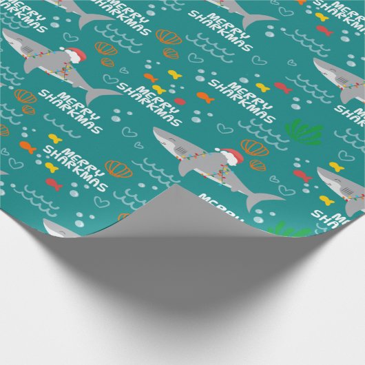Papier Cadeau Charmante Noël Shark Merry Sharkmas (Coin)