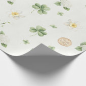 Papier Cadeau Charme Chanceux St Patricks Petit Trèfle Chanceux  (Coin)
