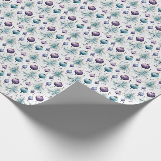 Papier Cadeau Charme de prune turquoise : Une fusion violette et (Coin)