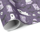 Papier Cadeau Charme gothique pourpre foncé (Coin rond)