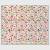 Papier Cadeau Charme Western Rose (Plat)