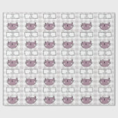 Papier Cadeau Charming Cat Purrfect En vichy (Plat)