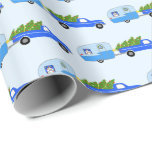 Papier Cadeau Charming Christmas Camper Vintage Trailer RV Xmas<br><div class="desc">J'espère que vous aimez ce design de vacances. Ajoutez votre propre texte. Consultez ma boutique pour trouver d'autres articles correspondants comme des autocollants, des tasses, des cartes, des chemises, du papier de mouchoir et d'autres motifs de vacances. Juste une remarque : vérifiez que le motif d'impression fonctionne pour vous. Zazzle...</div>