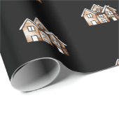 Papier Cadeau Charming Cottage Motif (Coin rond)