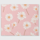 Papier Cadeau Charming Daisy Kids Room Motif | Rose doux (Plat)
