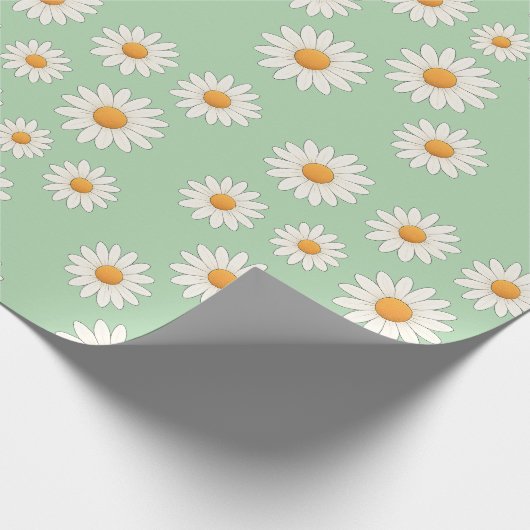 Papier Cadeau Charming Daisy Motif - Cadeau Floral (Coin)