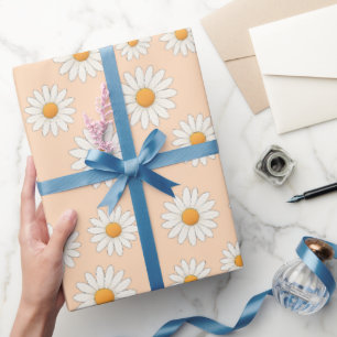 Papier Cadeau Charming Daisy Motif - Cadeau Floral