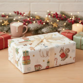 Papier Cadeau Charming Festive Friends Christmas Gift Wrap