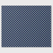 Papier Cadeau Charming Navy Blue with White Daisy Print (Plat)