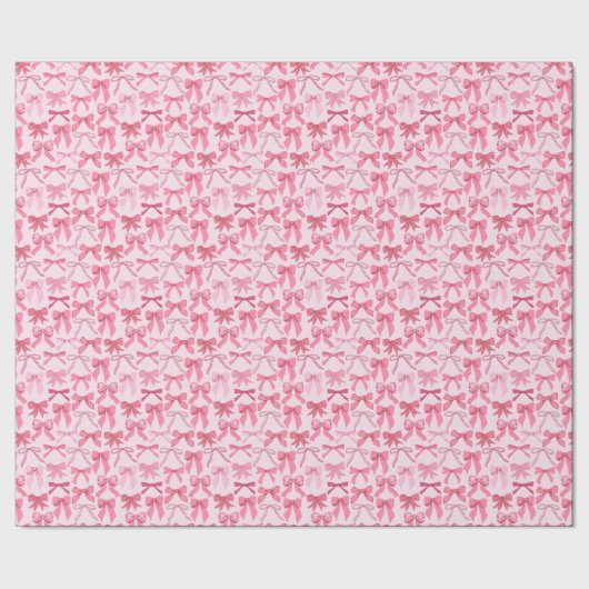 Papier Cadeau charming pink bow pattern (Couture)