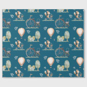 Papier Cadeau Charming Rustic Boho Woodland Anniversaire de enfa (Plat)