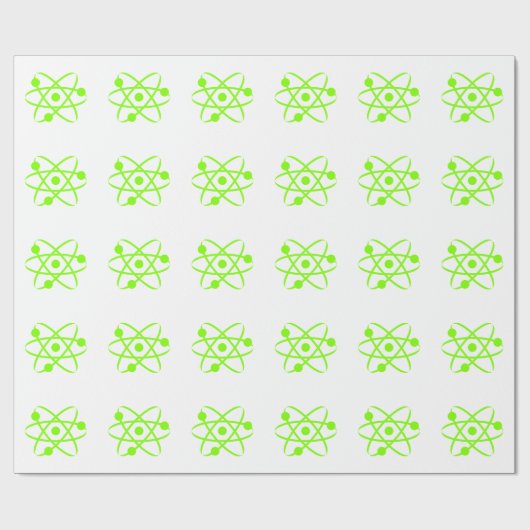 Papier Cadeau Chartreuse, Atom Vert Néon (Plat)