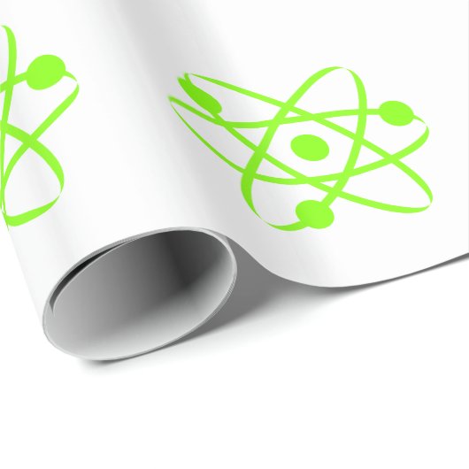 Papier Cadeau Chartreuse, Atom Vert Néon (Coin rond)