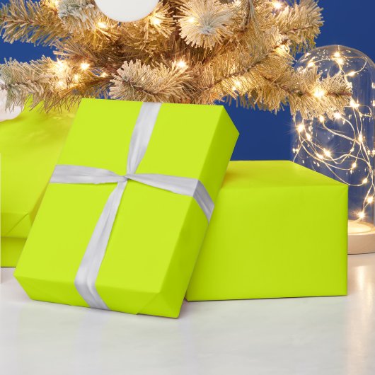 Papier Cadeau Chartreuse Flourescent Jaune Néon (Vacances)