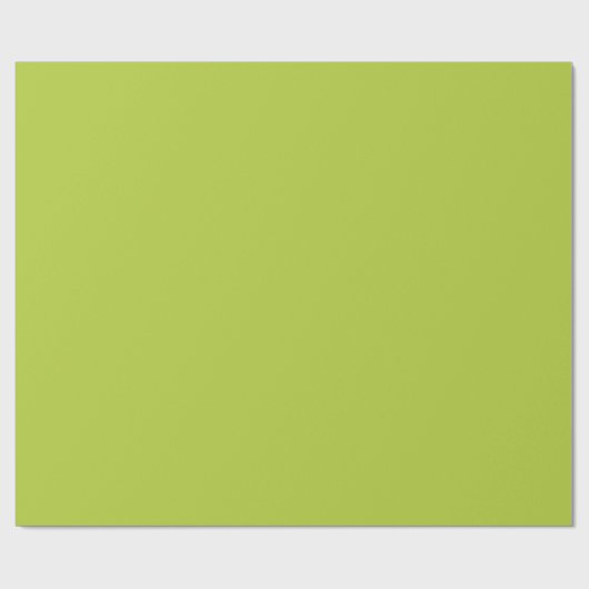 Papier Cadeau Chartreuse Lumineuse Jaune Vert Élégant Couleur So (Plat)