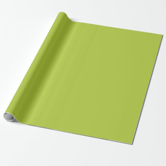 Papier Cadeau Chartreuse Lumineuse Jaune Vert Élégant Couleur So (Déroulé)