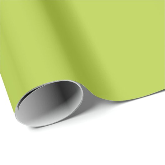 Papier Cadeau Chartreuse Lumineuse Jaune Vert Élégant Couleur So (Coin rond)