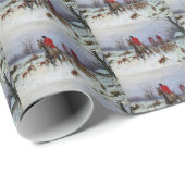 Papier Cadeau Chasse au renard Chasse Hounds Retour à la maison  (Coin rond)