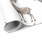 Papier Cadeau Chasse aux cerfs Antlers de Noël Envelopper du pap (Coin rond)