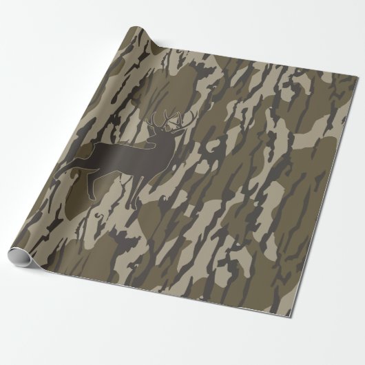 Papier Cadeau Chasse aux cerfs Bottomland Camo Deer Bottomland C (Déroulé)