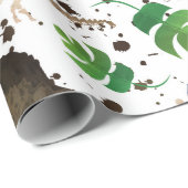 Papier Cadeau Chasse aux dinosaures ! Dinosaures sur Safari Garç (Coin rond)