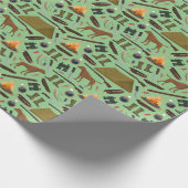 Papier Cadeau Chasse Camping Tente Camping Motif de tir (Coin)