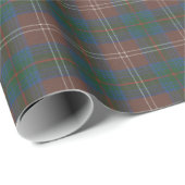 Papier Cadeau Chasse Chisholm Ancien Tartan écossais (Coin rond)