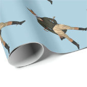 Papier Cadeau Chasse vintage au renard (Coin rond)