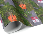 Papier Cadeau chasseur de cerfs dans les bois (Coin rond)