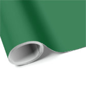 Papier Cadeau Chasseur foncé solide vert (Coin rond)