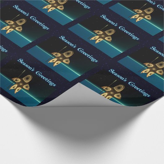 Papier Cadeau Chasseur inuit fractal - Bonnes Fêtes (Coin)