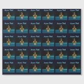 Papier Cadeau Chasseur inuit fractal - Joyeux Noё l (Plat)