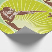 Papier Cadeau Chasseur Tirant Sur Une Oie