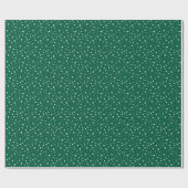 Papier Cadeau Chasseur Vert Blanc Falling Snow Holiday (Plat)