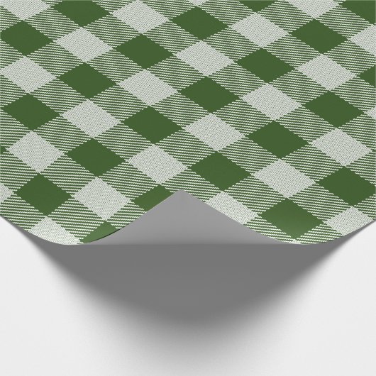 Papier Cadeau Chasseur Vert En vichy Papier à envelopper (Coin)