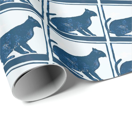 Papier Cadeau Chat, (Coin rond)