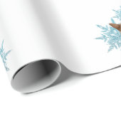 Papier Cadeau Chat à air court orange britannique dans les floco (Coin rond)