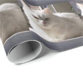 Papier Cadeau Chat À La Maison (Coin rond)